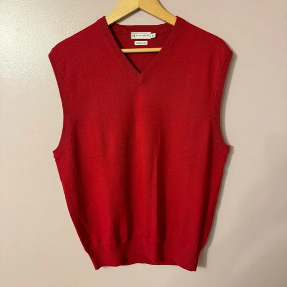 Peter Millar Merino Wool Vneck Sweater Vest Mens Size M Golf Hampton - Picture 1 of 7